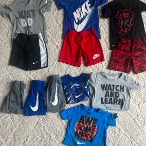Boys Nike outfits (3) and 3 Nike shorts and tees. Size 4